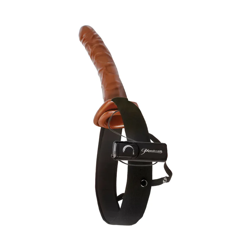 10 inches Vibrating Hollow Strap On