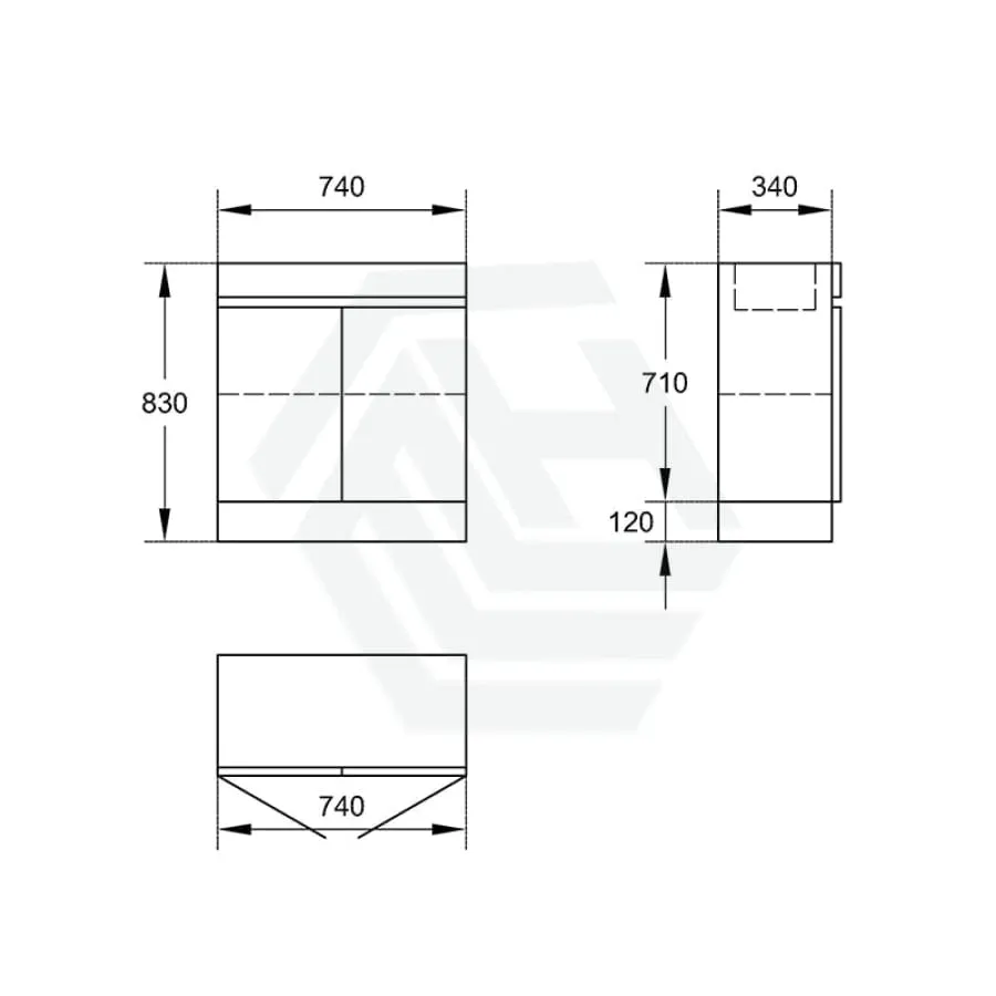 2-Door Narrow 600/750/900mm Freestanding Bathroom Vanity with Kickboard 600/750/900mm Multi-Colour Cabinet Only