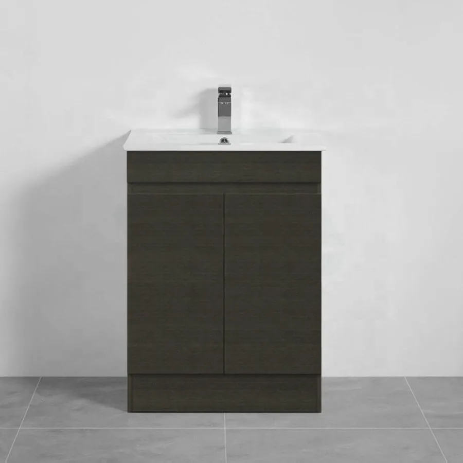 2-Door Narrow 600/750/900mm Freestanding Bathroom Vanity with Kickboard 600/750/900mm Multi-Colour Cabinet Only