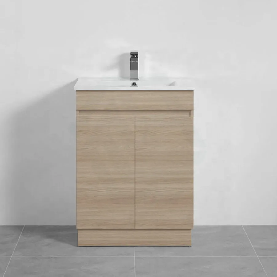 2-Door Narrow 600/750/900mm Freestanding Bathroom Vanity with Kickboard 600/750/900mm Multi-Colour Cabinet Only