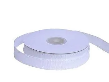 25 Yards 5/8" DIY White Stitched Grosgrain Ribbon Wedding Party Dress Favor Gift Craft Decoration