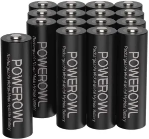 AA Rechargeable Batteries, 2800mAh High Capacity Batteries 1.2V NiMH Low Self Discharge, Pack of 16