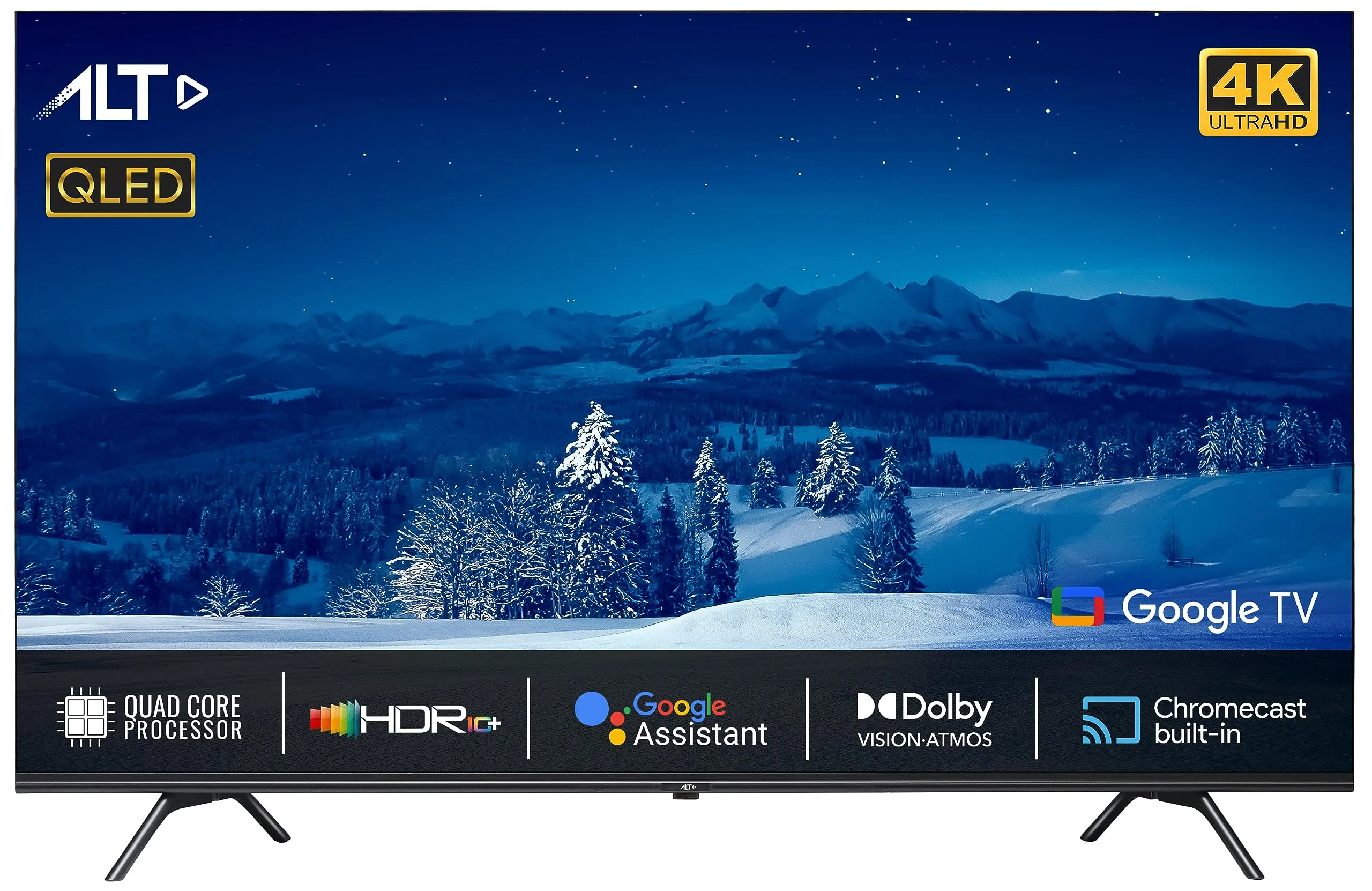 ALT 108 cm (43 inch) Premium Series 4K Ultra HD QLED Google Smart TV 43QUGA1 (Black) 2023 Model