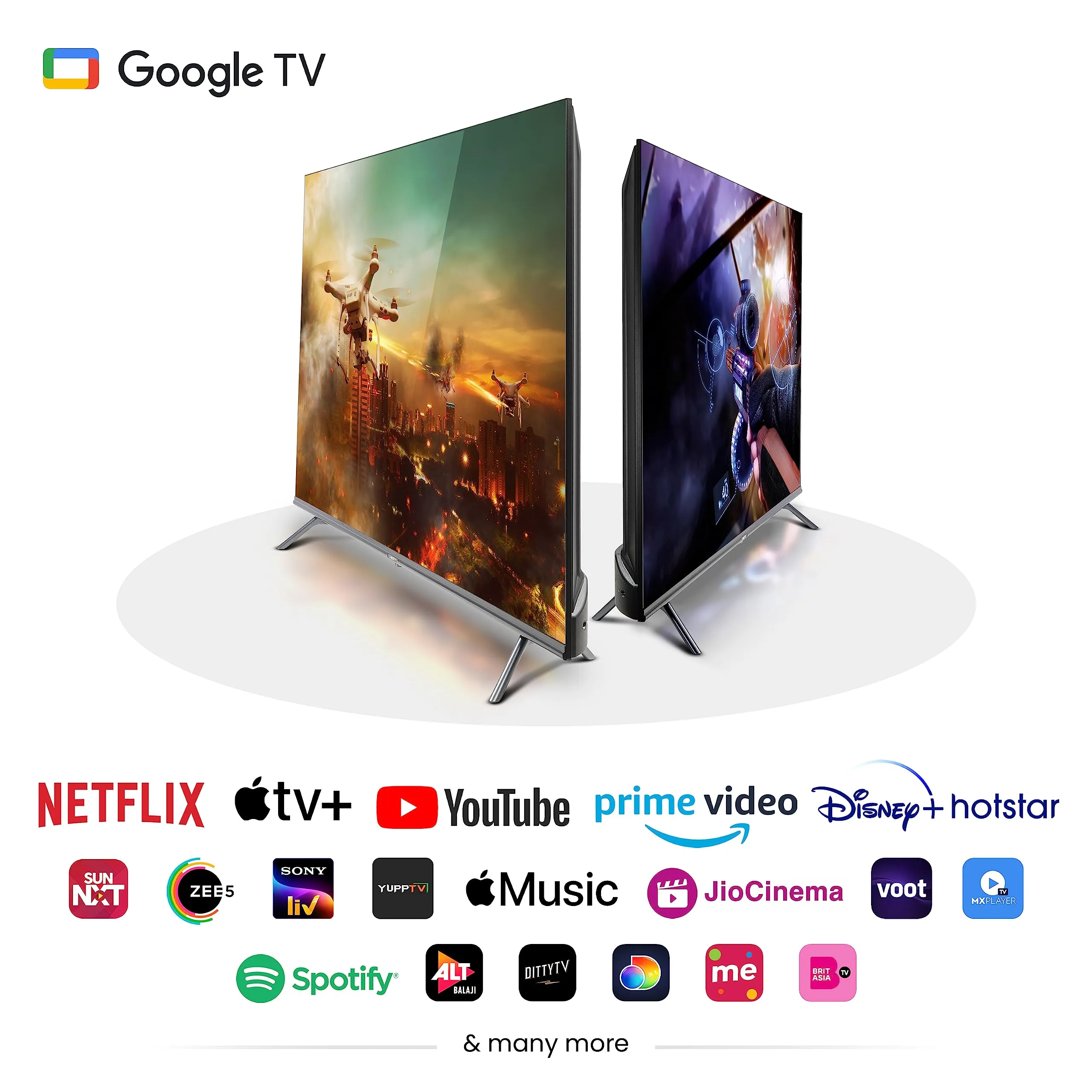 ALT 108 cm (43 inch) Premium Series 4K Ultra HD QLED Google Smart TV 43QUGA1 (Black) 2023 Model