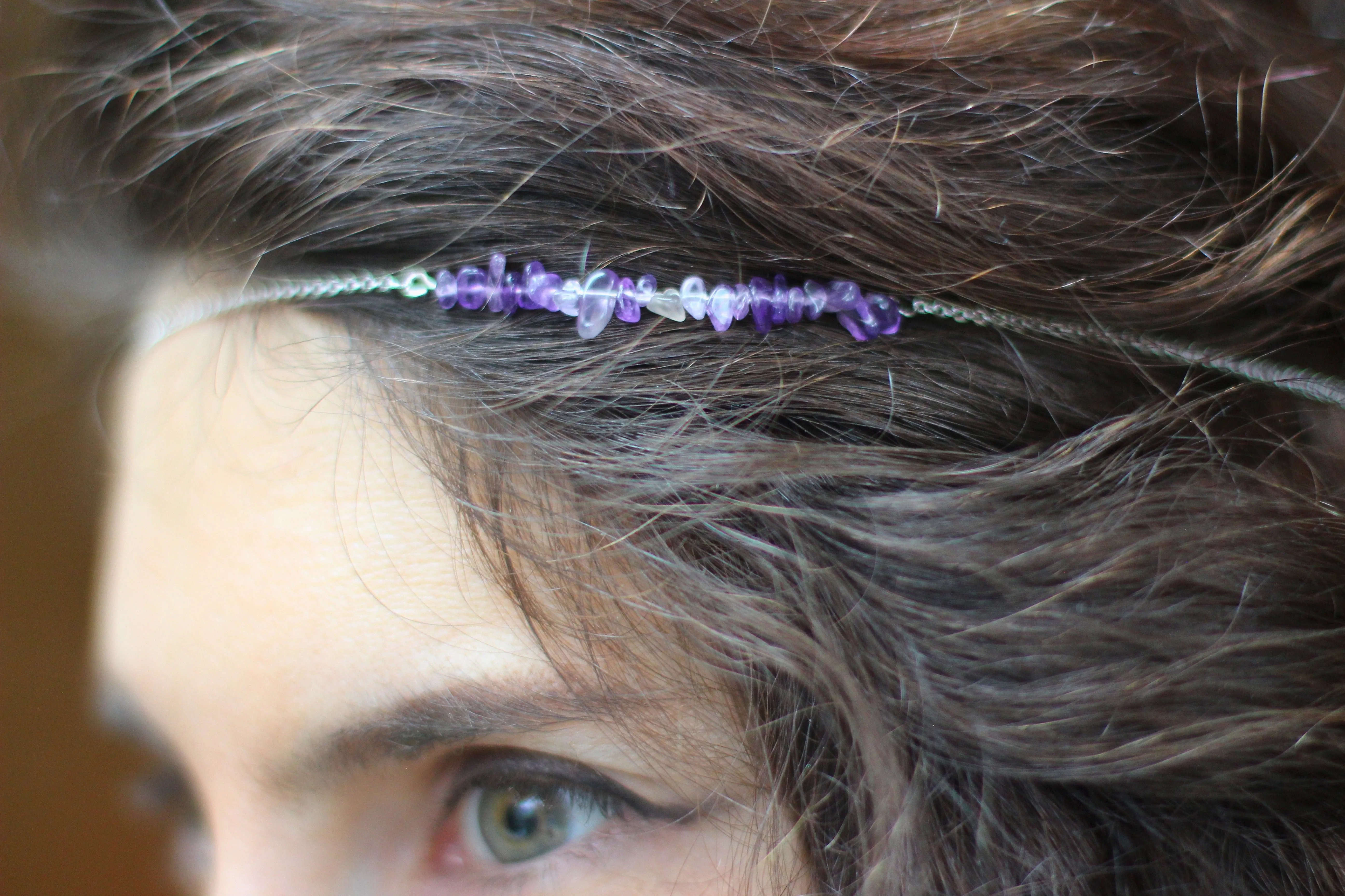 Amethyst Hair Chain