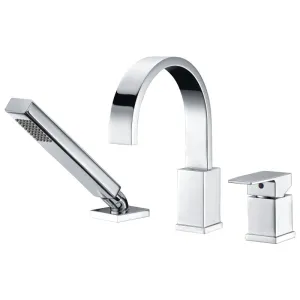 ANZZI Nite Series Single-Handle Deck-Mount Roman Tub Faucet with Handheld Sprayer