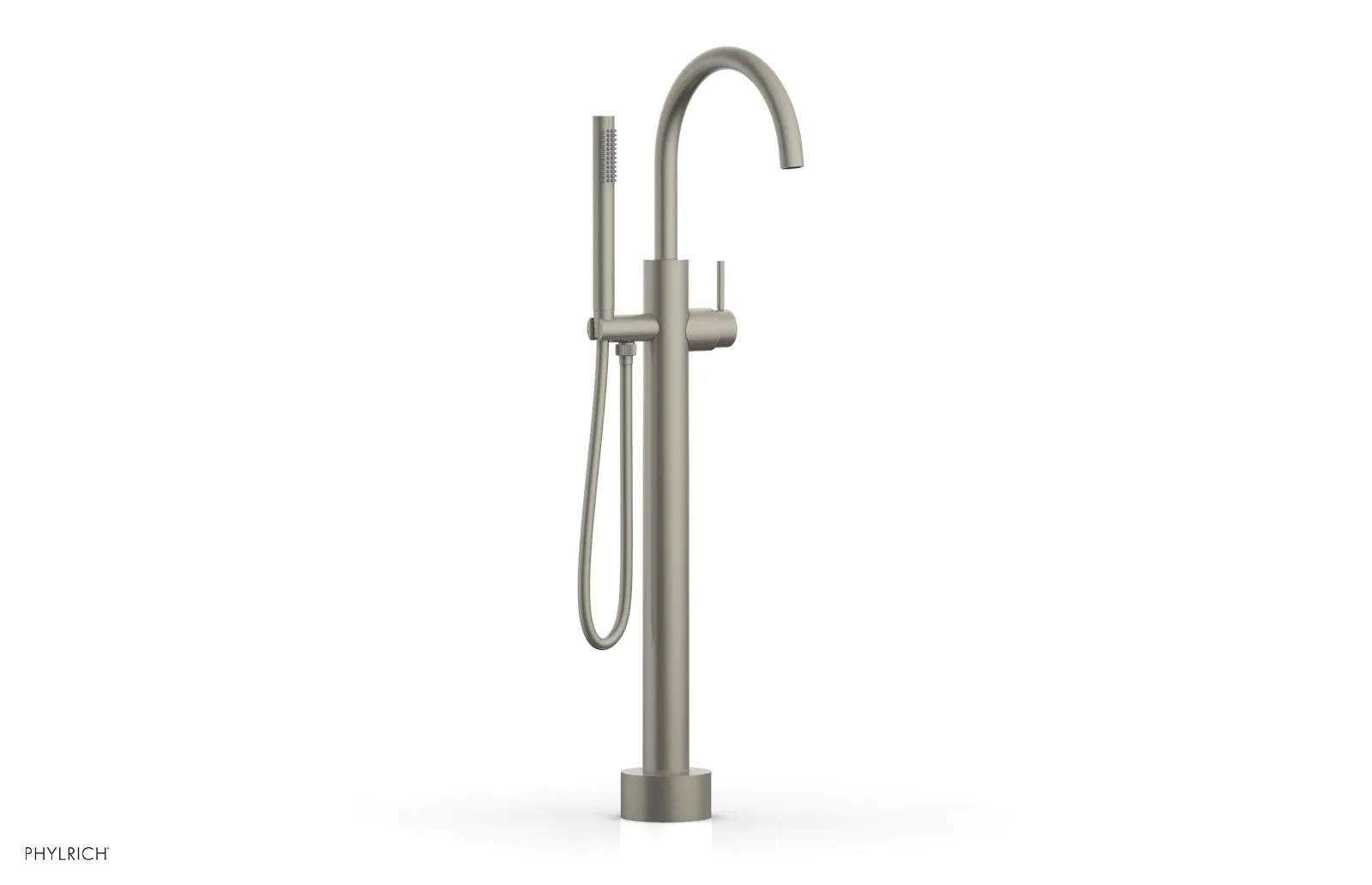 BASIC II Low Floor Mount Tub Filler - Lever Handle with Hand Shower  230-45-03