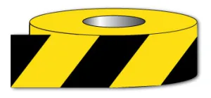 Black and yellow floor tape