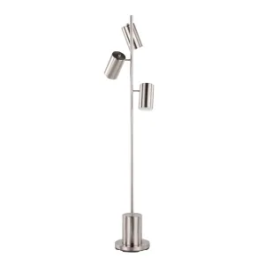 Cannes Modern Floor Lamp in Brushed Stainless Steel by LumiSource