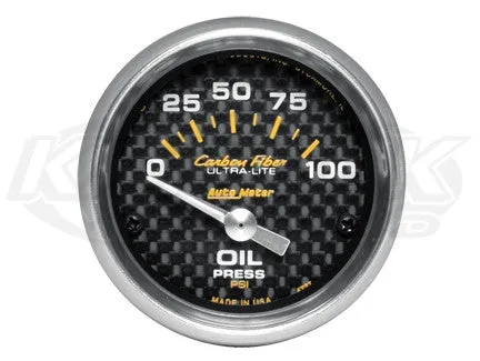 Carbon Fiber 2-1/16" Short Sweep Electric Gauges Fuel Level (240 ? Empty/33 ? Full)