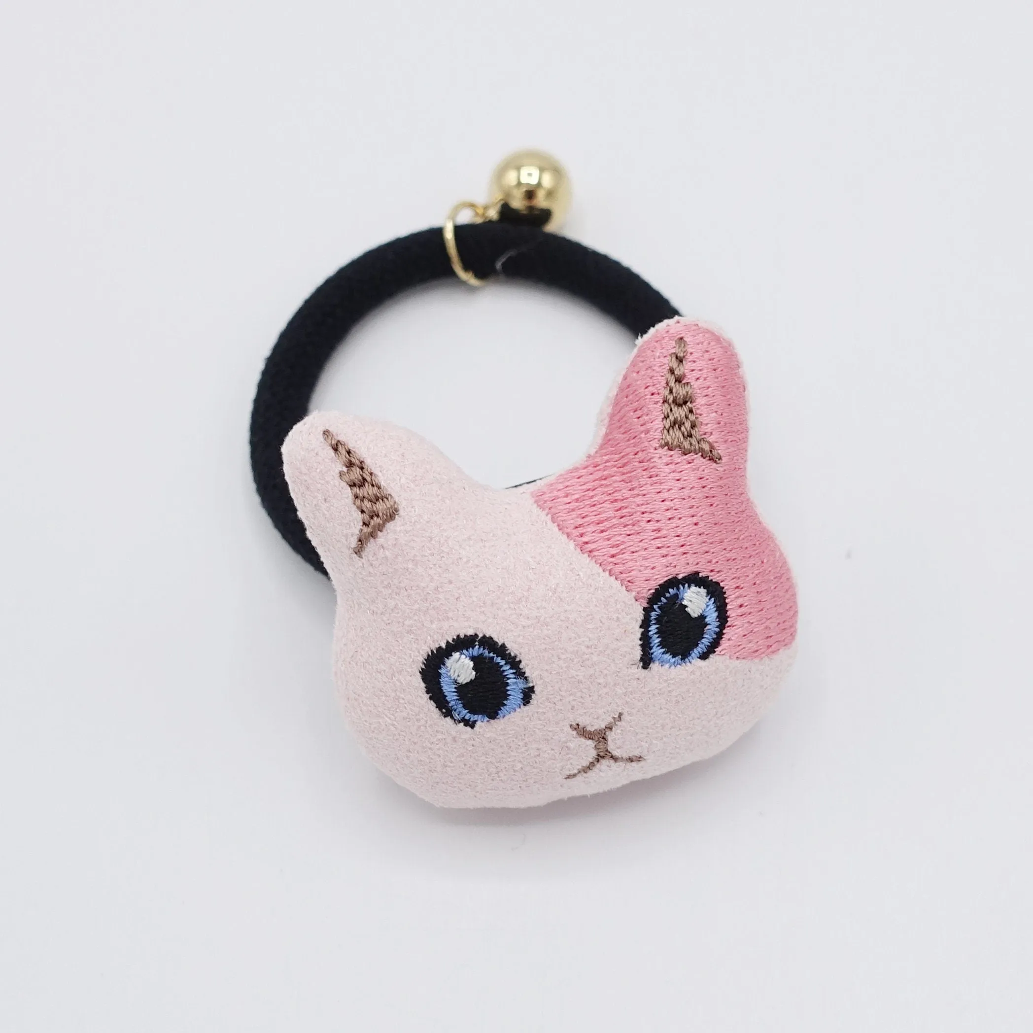 cat embroidery hair elastic character ponytail holder hair ties