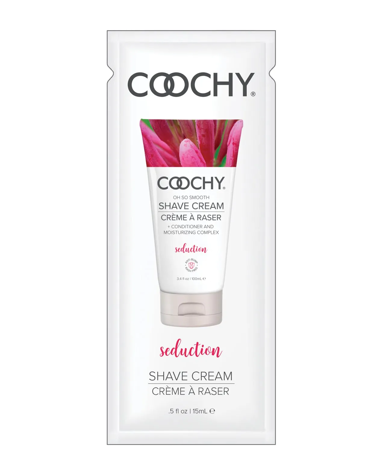 COOCHY Seduction Shave Cream Foil - .5 oz Honeysuckle/Citrus