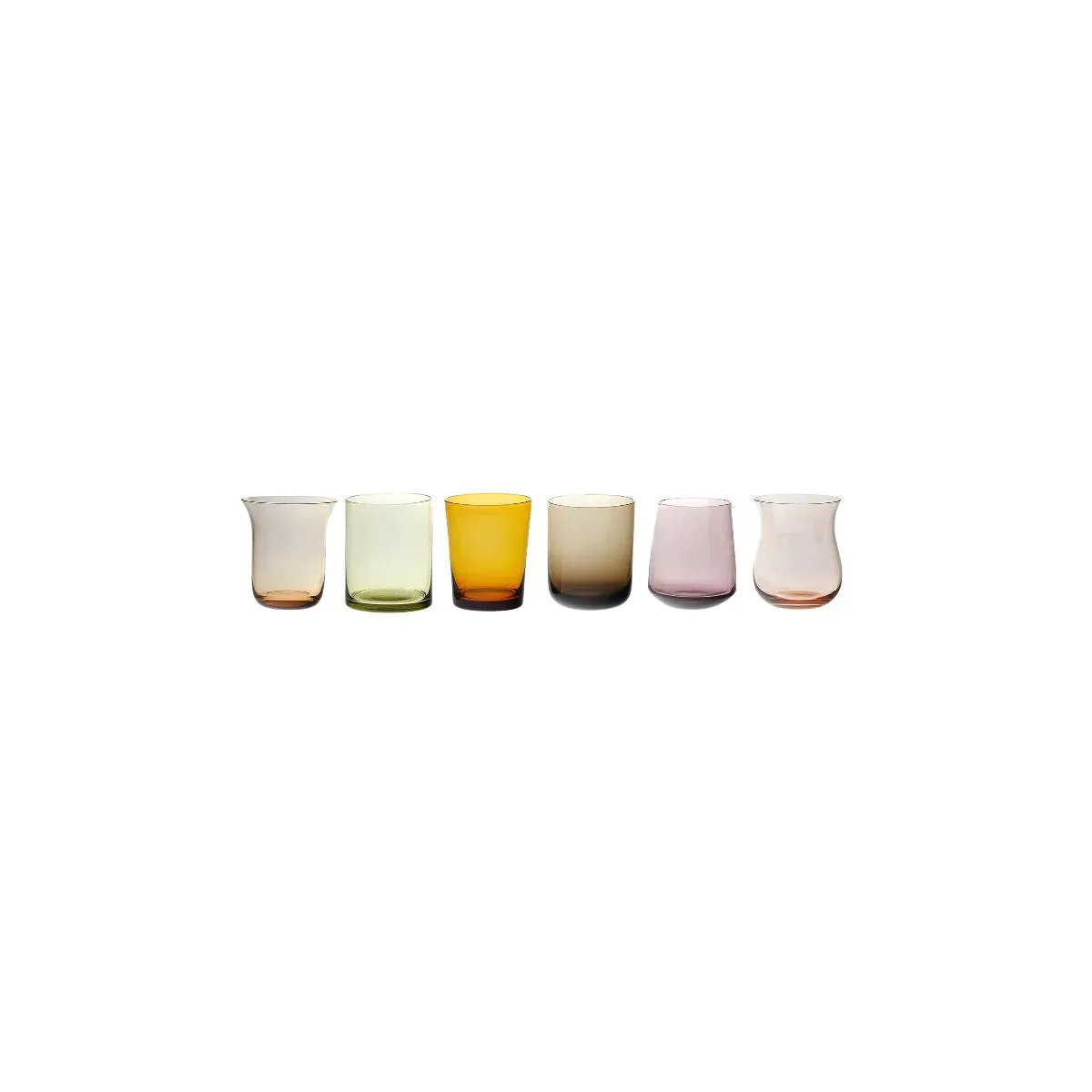 DISEGUALE SET 6 LIQUEURS GLASSES MIXED SHAPES