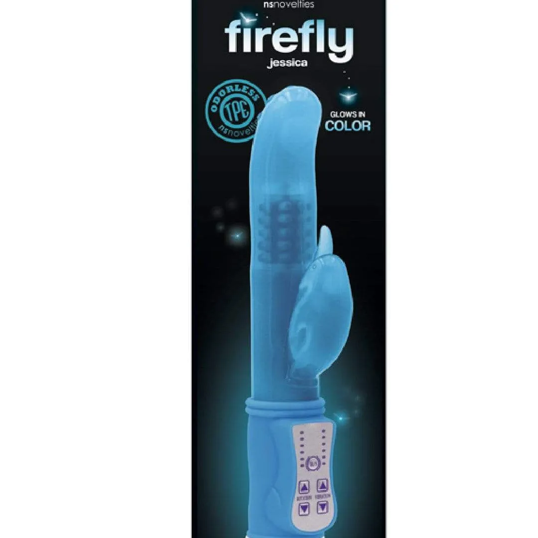 Firefly Glow In the Dark Jessica Rabbit Vibrator - Blue