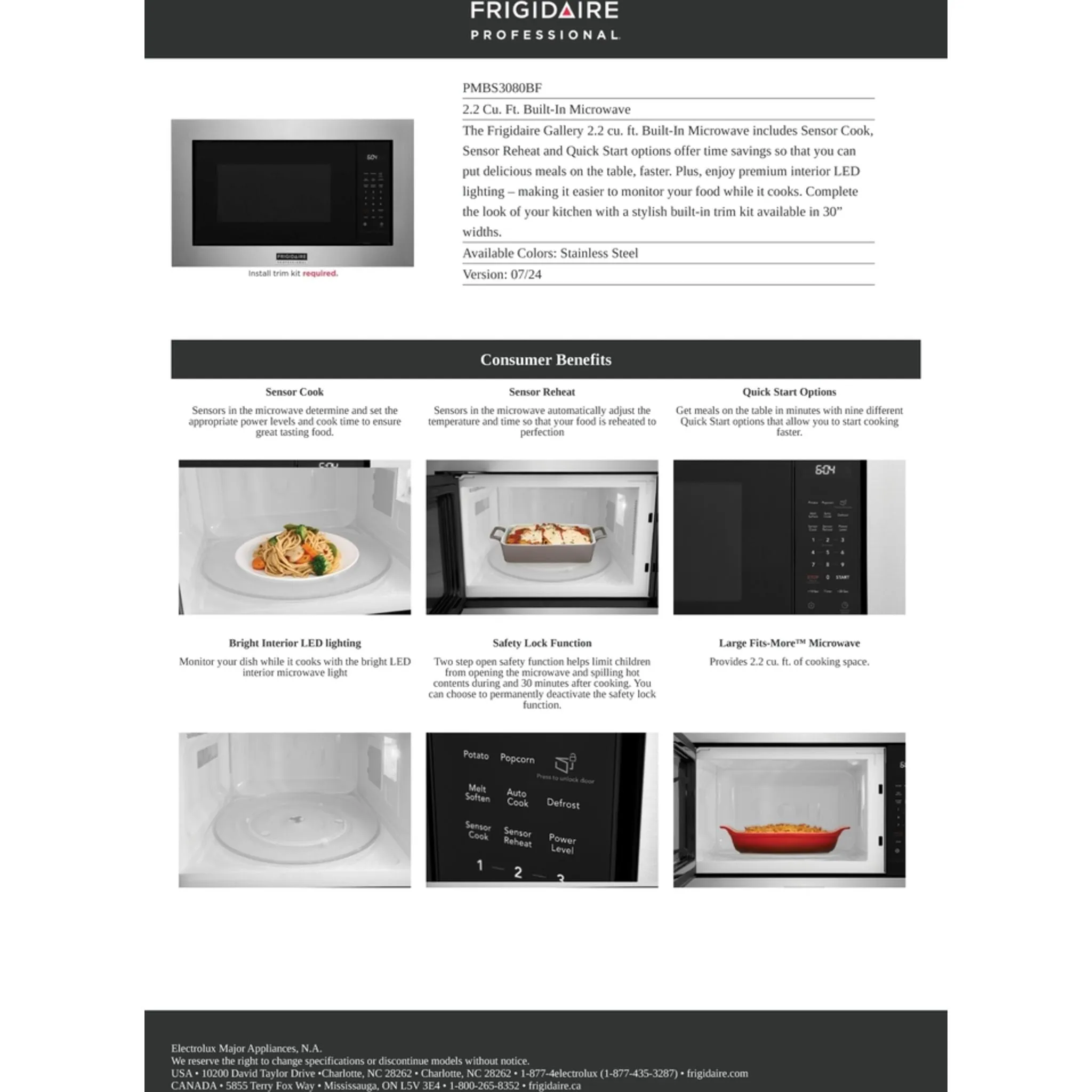 Frigidaire Professional Microwave (PMBS3080BF) - Stainless Steel