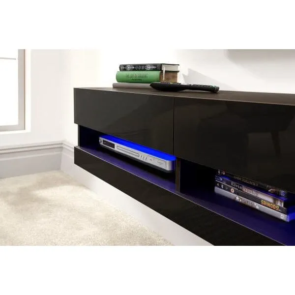 Galicia 150cm Wall Tv Unit With LED Black