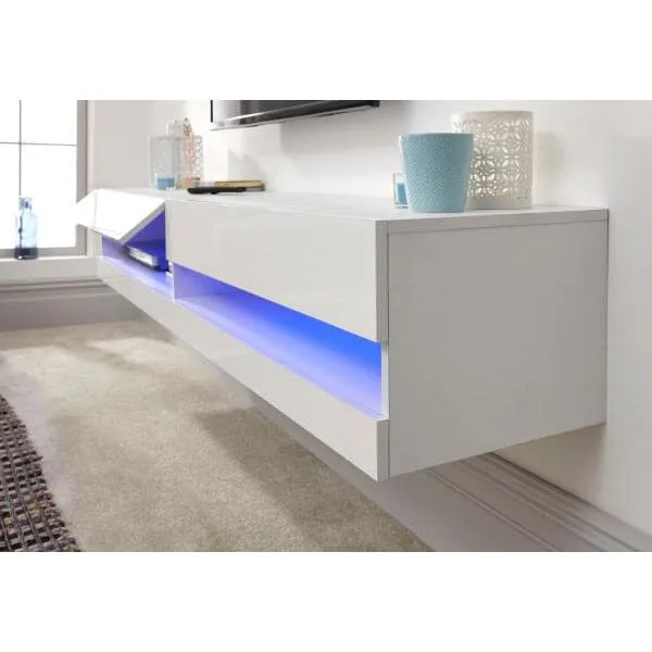 Galicia 180cm Wall Tv Unit With LED White