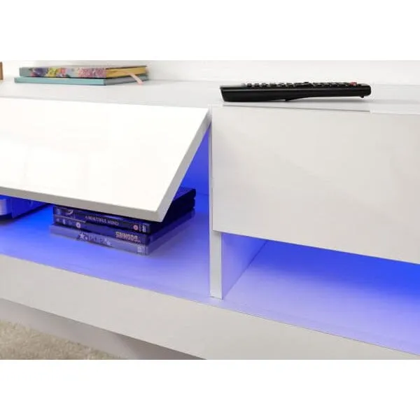 Galicia 180cm Wall Tv Unit With LED White