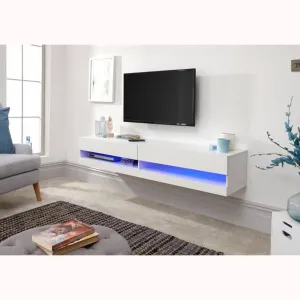 Galicia 180cm Wall Tv Unit With LED White