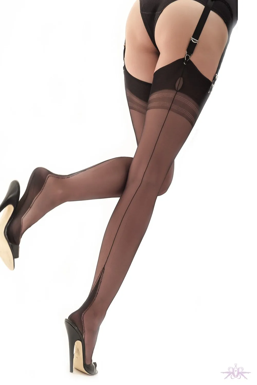 Gio Harmony Point Heel Fully Fashioned Stockings