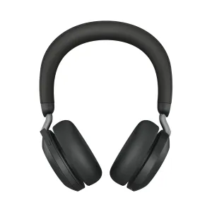 Jabra Evolve2 75 - Headset - On-Ear - Bluetooth - Wireless - Active Noise Cancelling - Usb-C - Noise Isolating - Black -