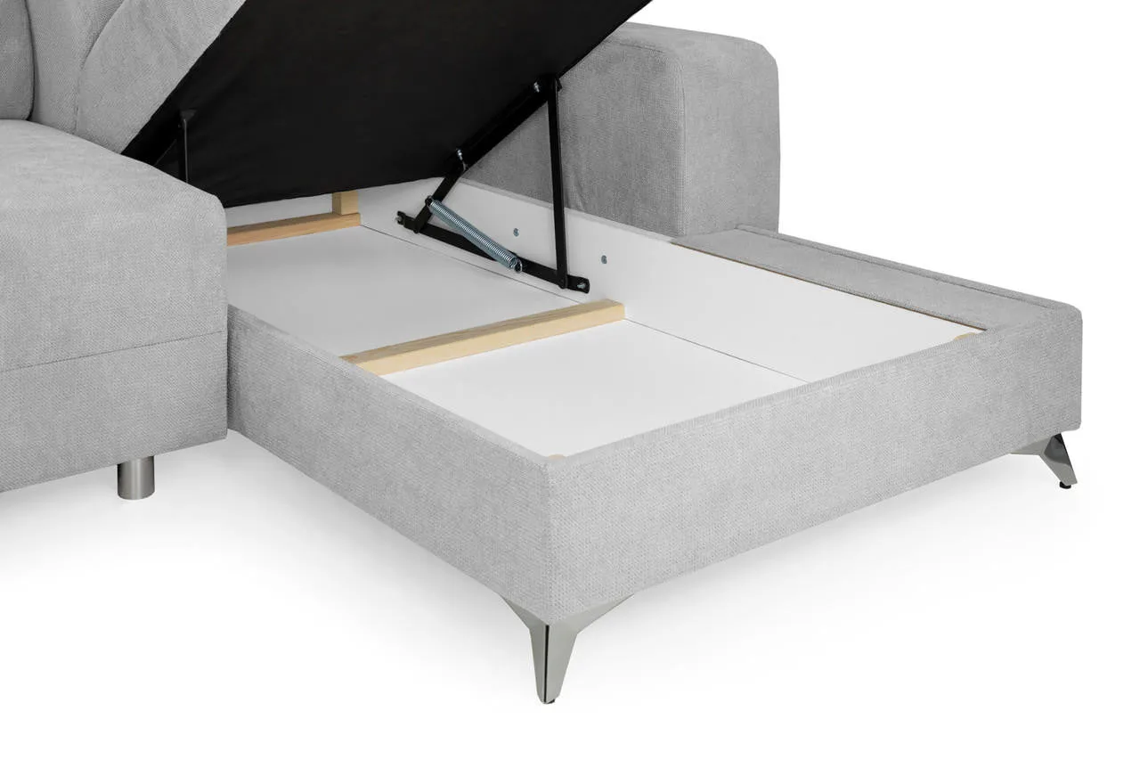 Jasmine Electric Sofabed - Grey Left Hand Facing Corner - 261 x 173 CM