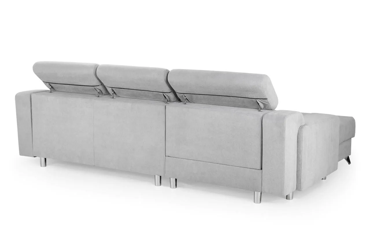 Jasmine Electric Sofabed - Grey Left Hand Facing Corner - 261 x 173 CM