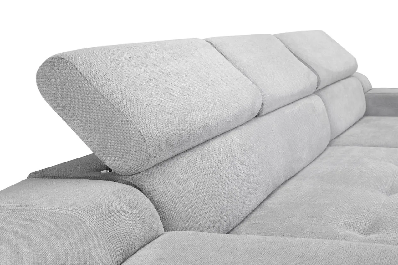 Jasmine Electric Sofabed - Grey Left Hand Facing Corner - 261 x 173 CM