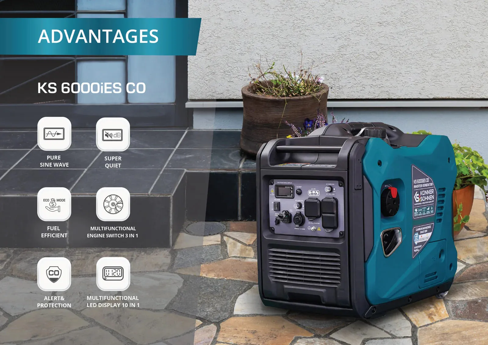 KS 6000iES CO Gasoline Generator