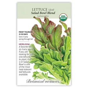 Lettuce Leaf Salad Bowl Blend Org Seed Pkt