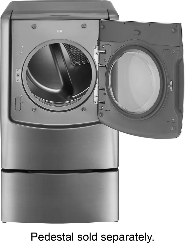 LG - 9.0 Cu. Ft. Smart Gas Dryer with Steam and Sensor Dry - Graphite Steel