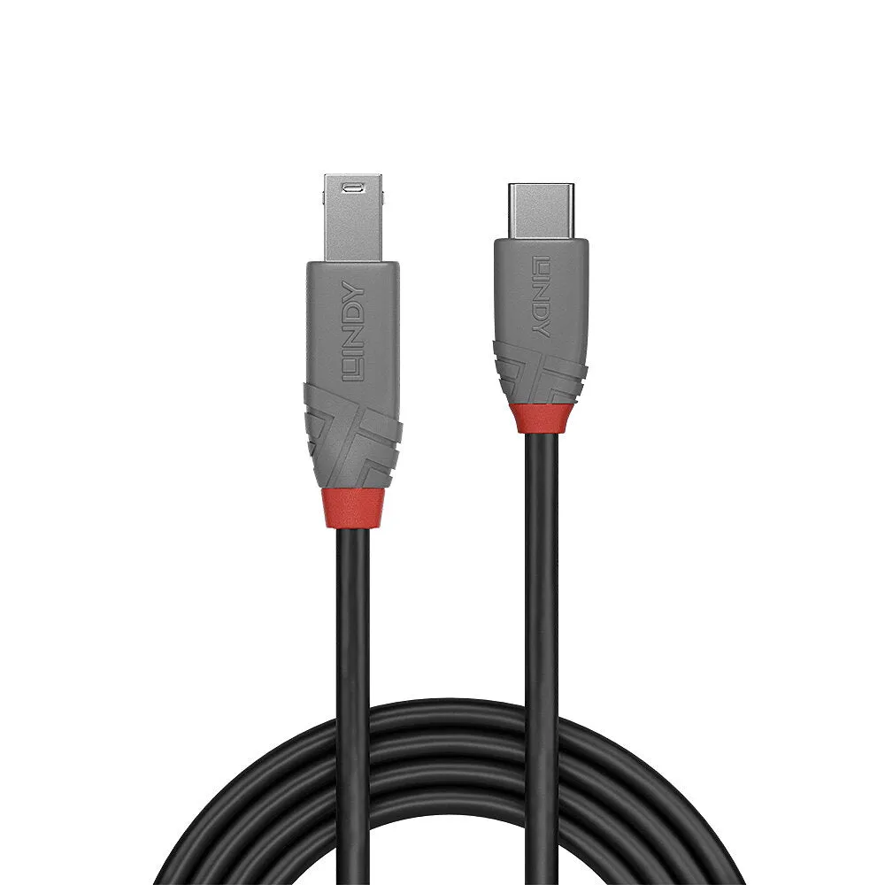 Lindy Anthra Line - Usb-C Cable - 24 Pin Usb-C To Usb Type B - 50 Cm