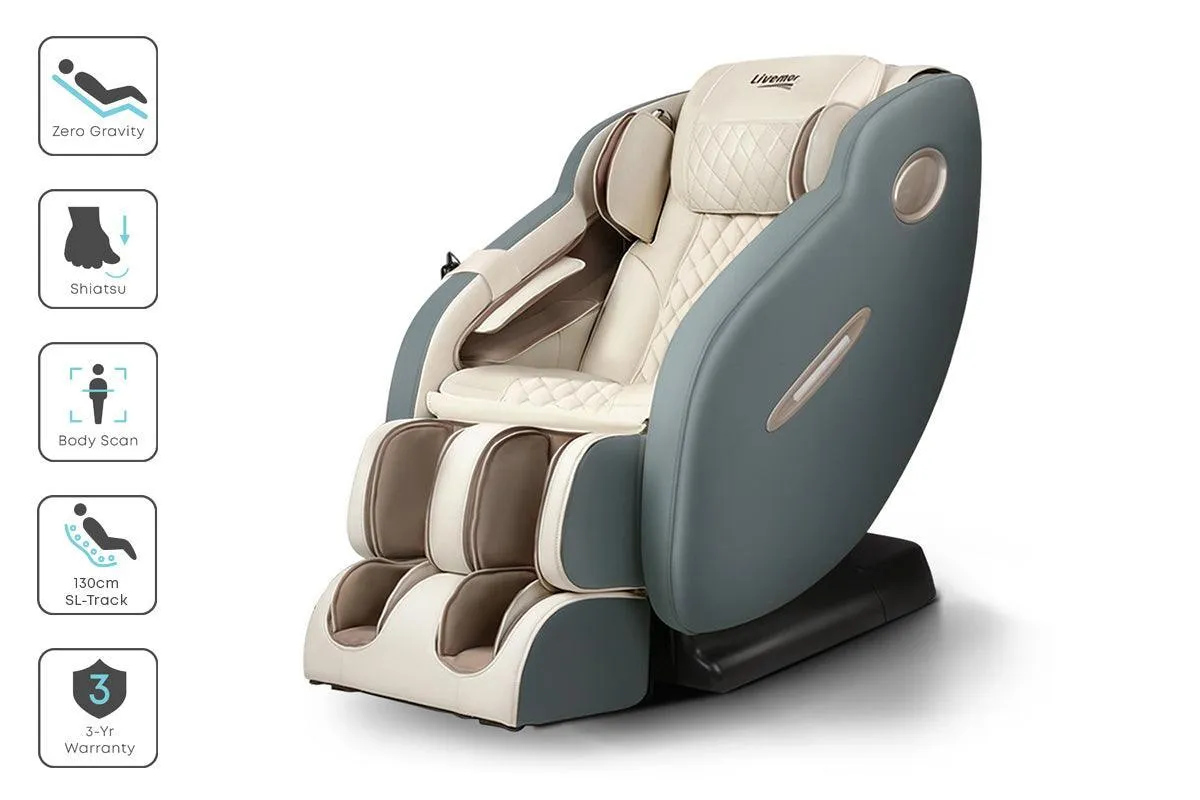 Livemor Electric Massage Chair Recliner SL Track Shiatsu Heat Back Massager