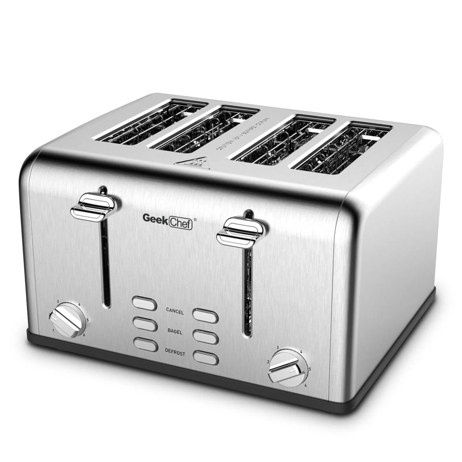 LovelyRLovely Geek Chef Stainless 4 Slice Toaster