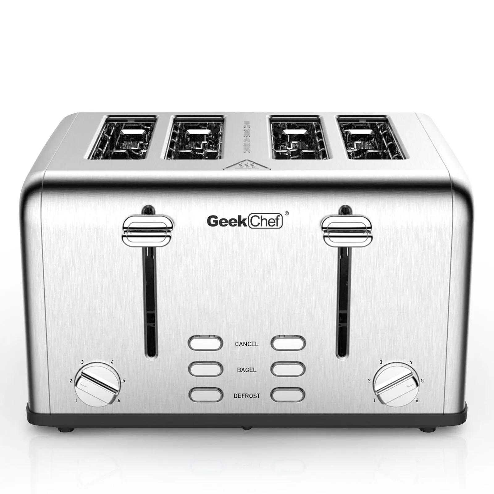 LovelyRLovely Geek Chef Stainless 4 Slice Toaster