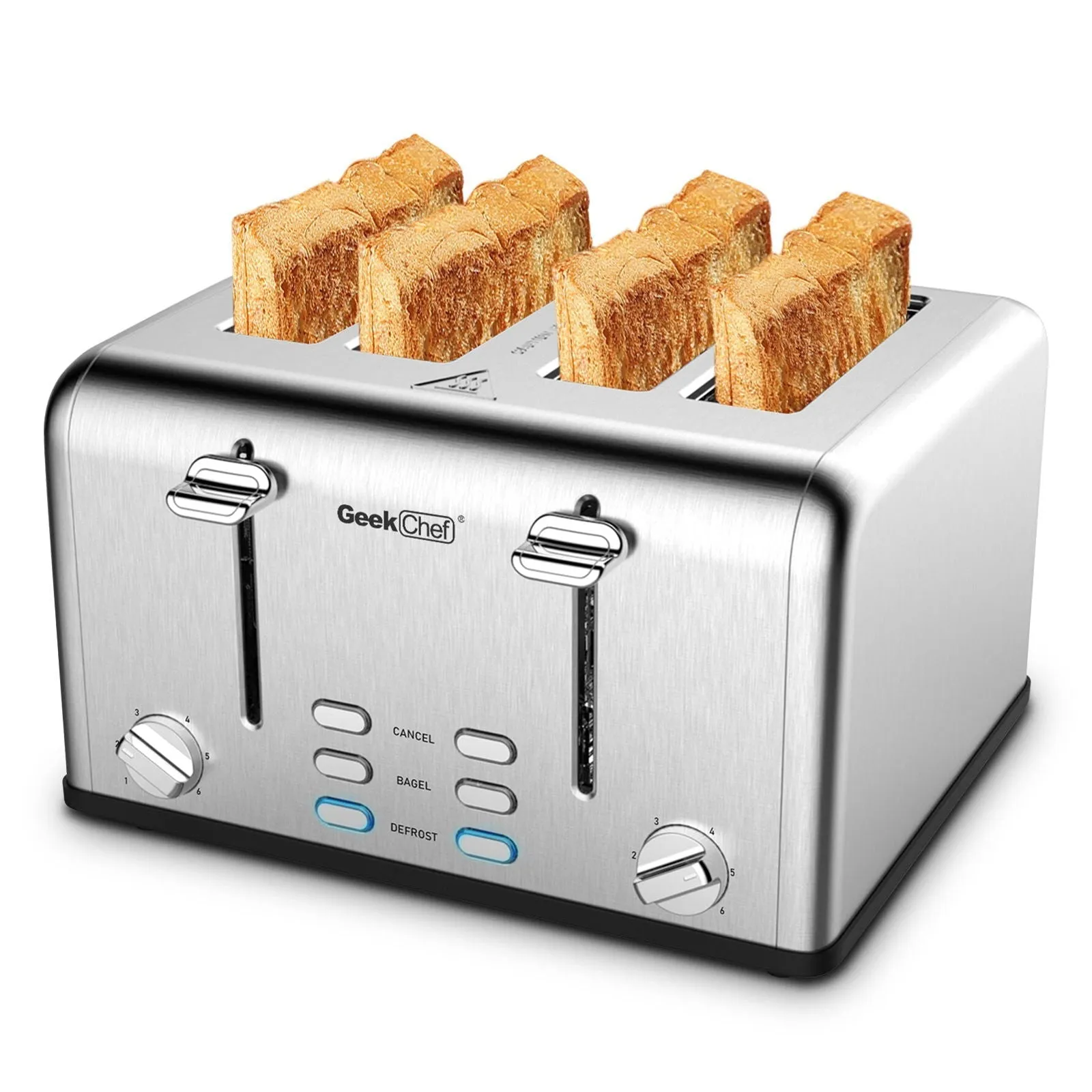 LovelyRLovely Geek Chef Stainless 4 Slice Toaster