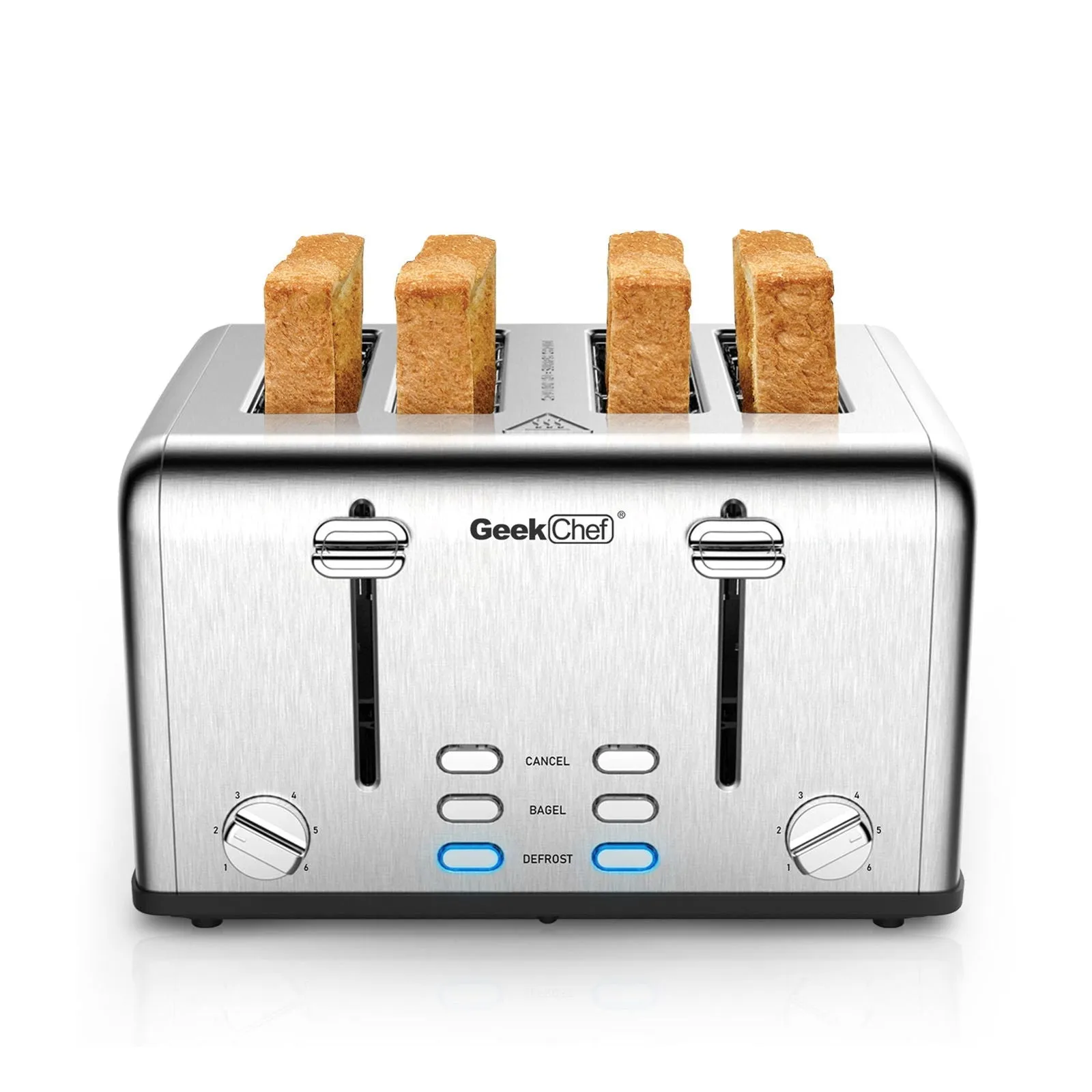 LovelyRLovely Geek Chef Stainless 4 Slice Toaster