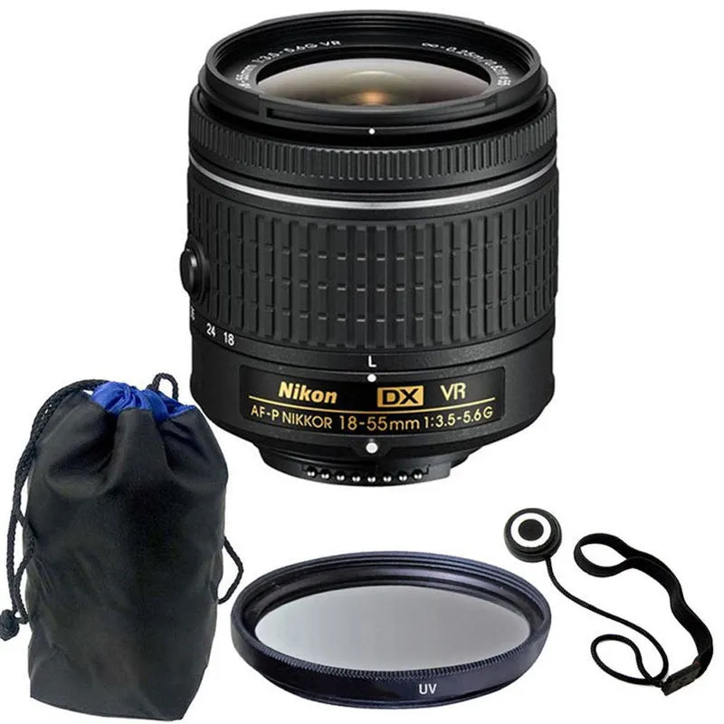 Nikon 18-55mm f/3.5-5.6G VR AF-P DX Lens for D5500/D5300/D3300   Accessories