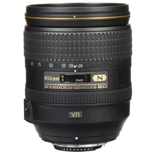 Nikon AF-S NIKKOR 24-120mm f/4G ED VR Lens Includes Filter Kits and Tripod (Intl Model) Bundle