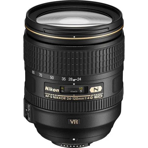 Nikon AF-S NIKKOR 24-120mm f/4G ED VR Lens Includes Filter Kits and Tripod (Intl Model) Bundle