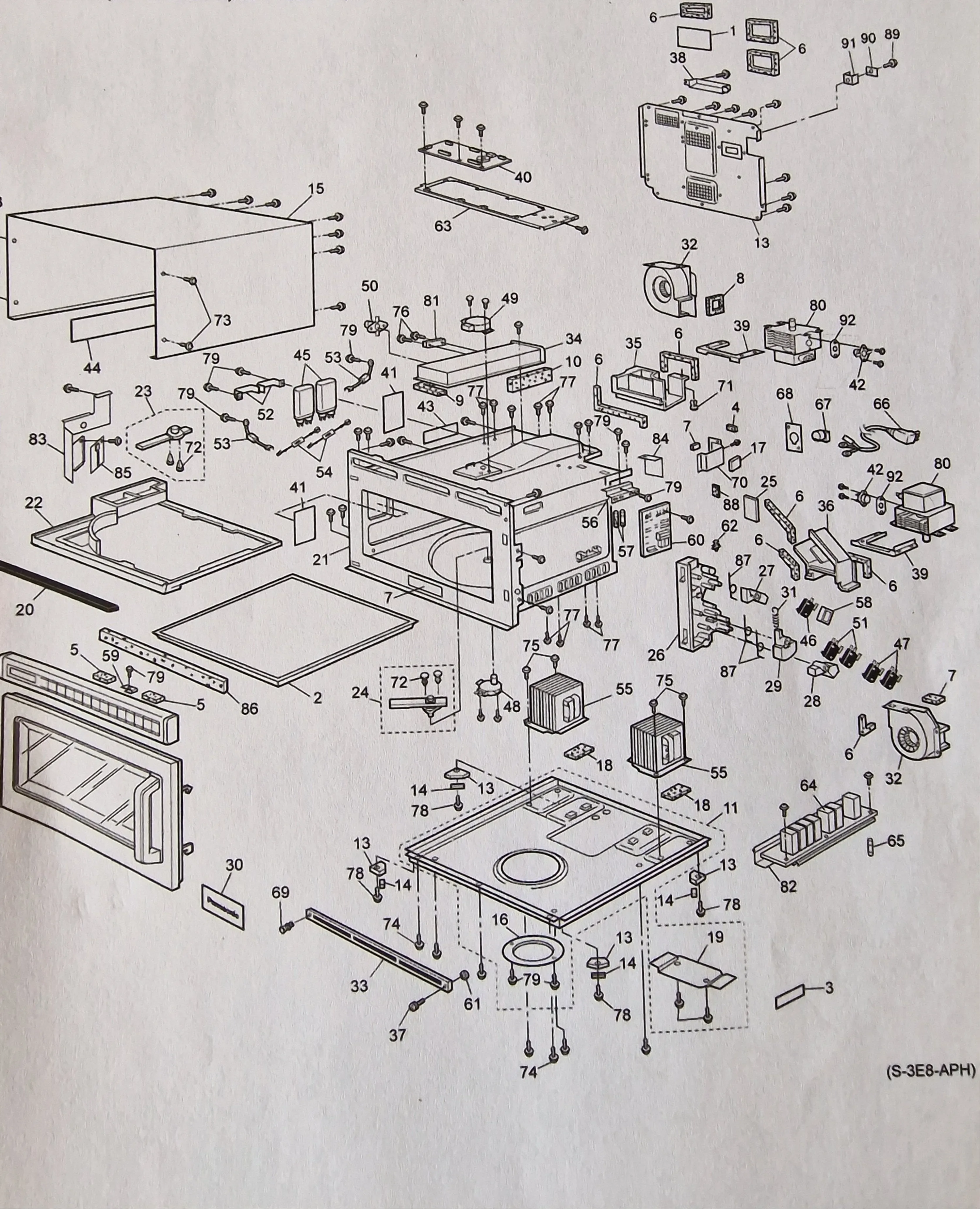 Panasonic NE-1643, Panasonic NE-1653 Relay PCB- A692R3F90BP