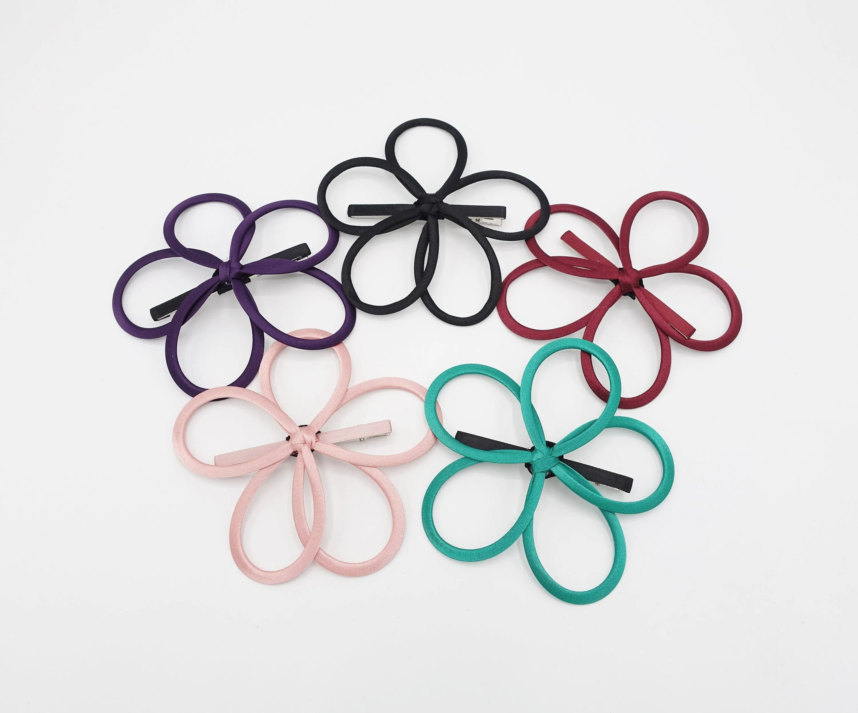 petal hair clip wired flower hair accessory for women