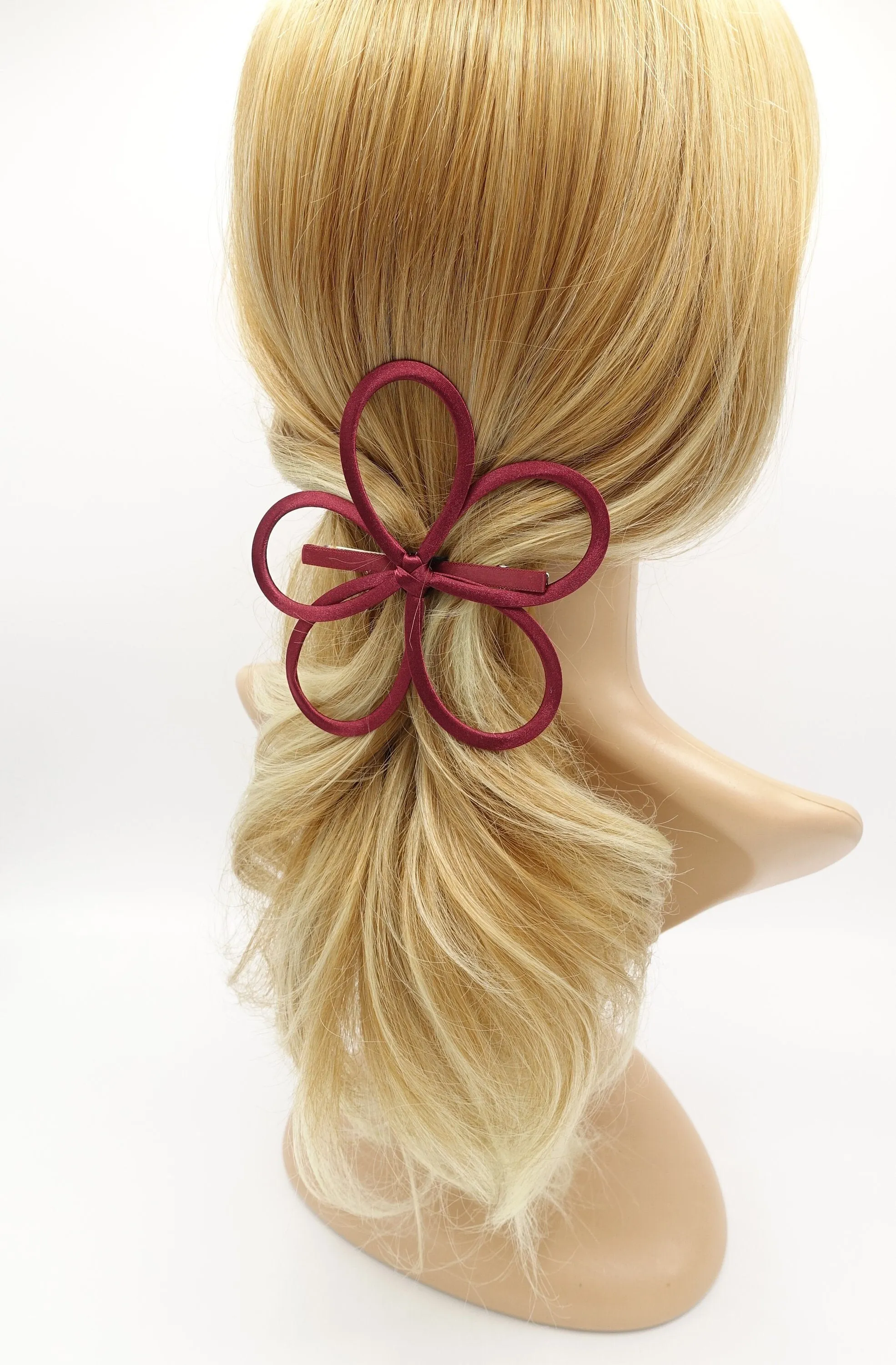 petal hair clip wired flower hair accessory for women