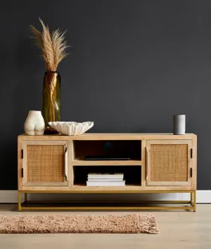 Rattan Webbed TV unit