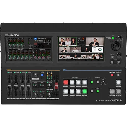 Roland VR-400UHD 4K AV Mixer Package with APC UPS, Gator Carry Bag, and HDMI Cables for Pro Streaming