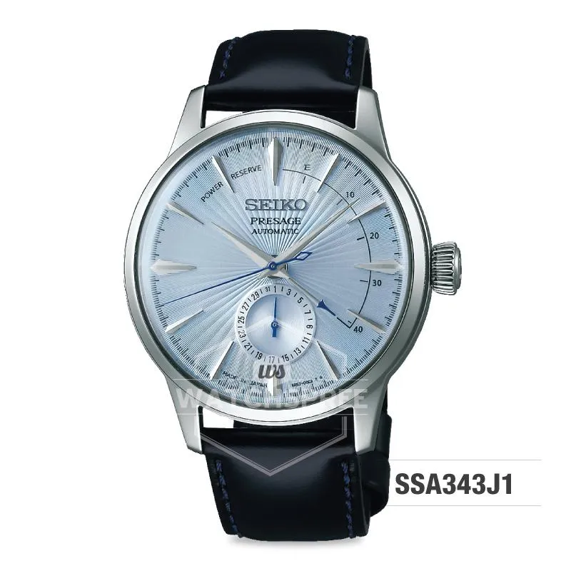 Seiko Presage (Japan Made) Automatic Black Calf Leather Strap Watch SSA343J1 (Not For EU Buyers) (LOCAL BUYERS ONLY)