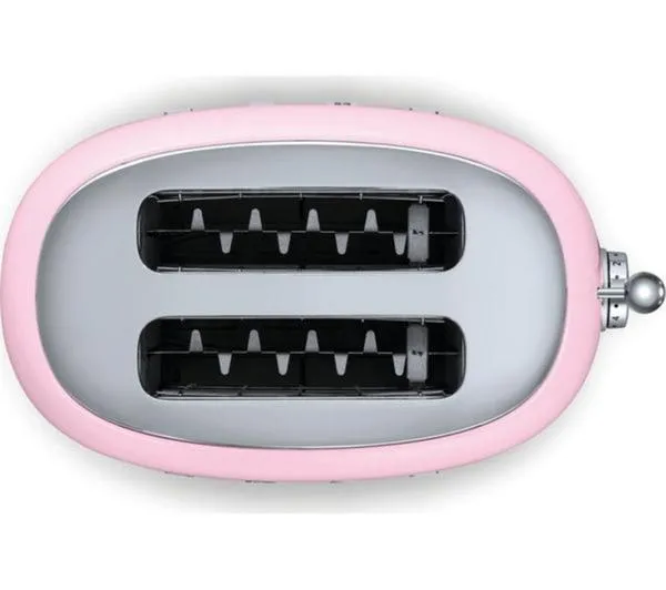 SMEG TSF01PKUK 50s Retro Style 2 Slice Toaster Pink