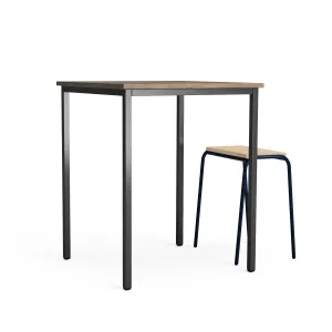 Square Table Nº 1 - Gun Metal / Medium Pine