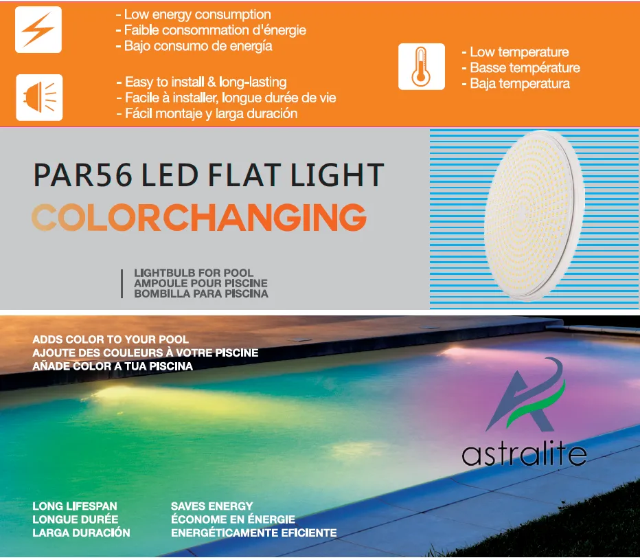 Swimming Pool PAR56 Flat Underwater Light - Aquatic