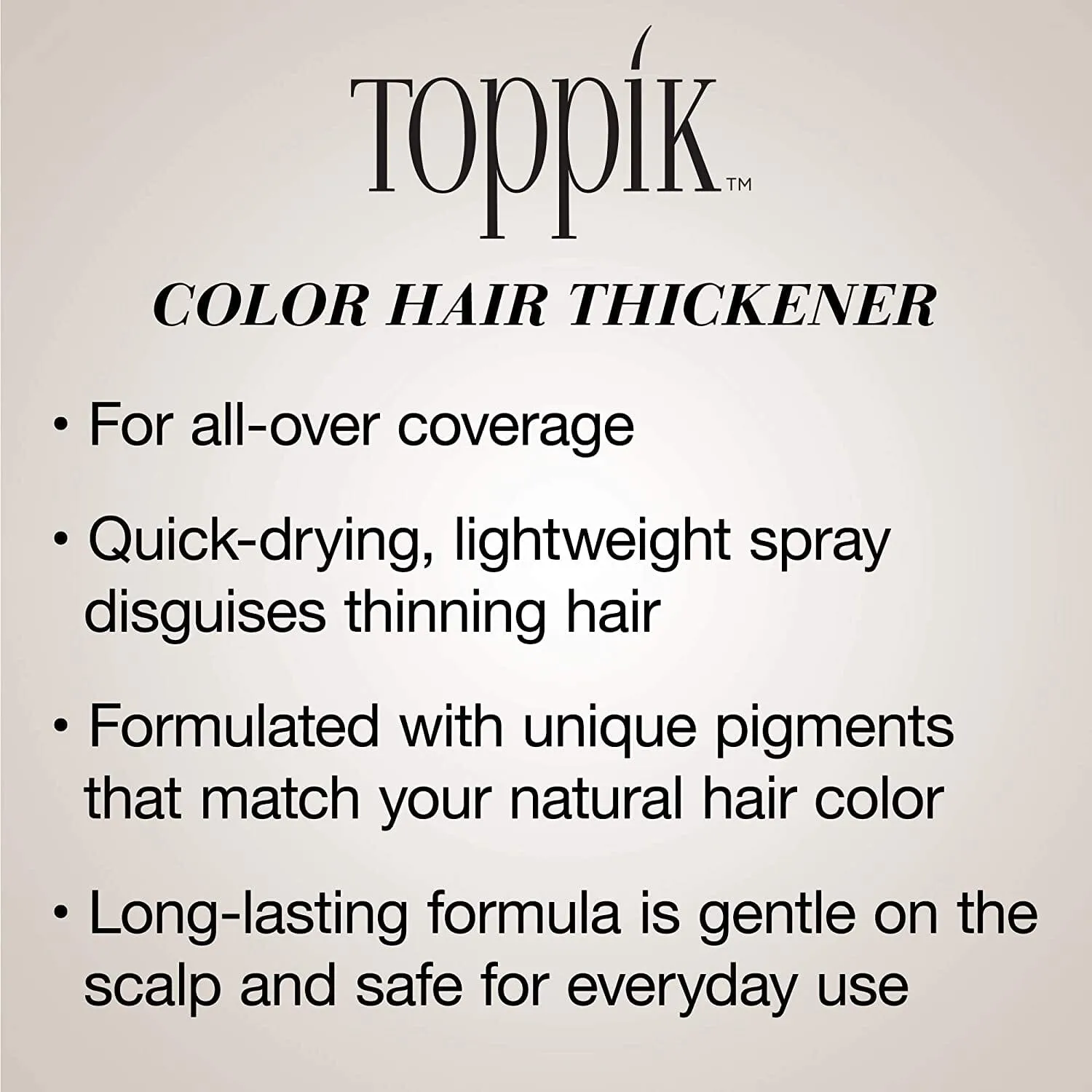 Toppik Colored Hair Thickener - BLACK